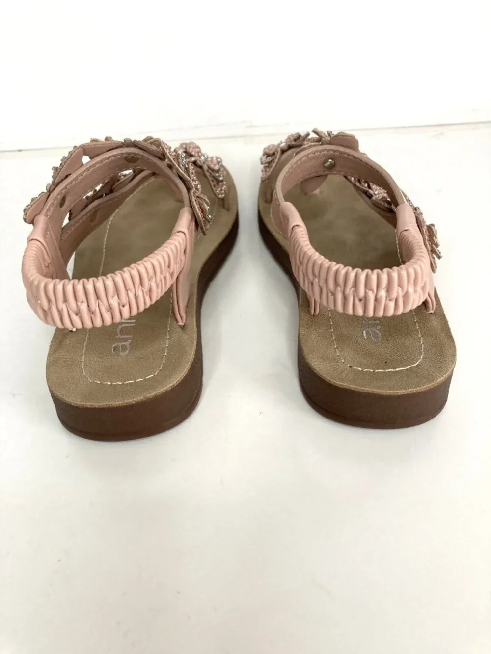 Annie Carmel Butterfly Rhinestone Girls Sandals Size 11